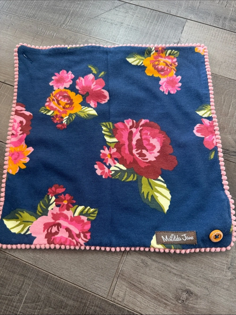 Matilda Jane Navy, Charcoal & White Floral Stripe Bib Trio